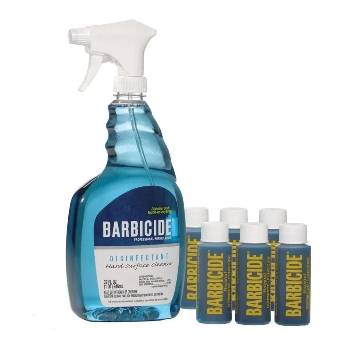Barbicide 6 desinfectie bullets 60 ml & sprayflacon