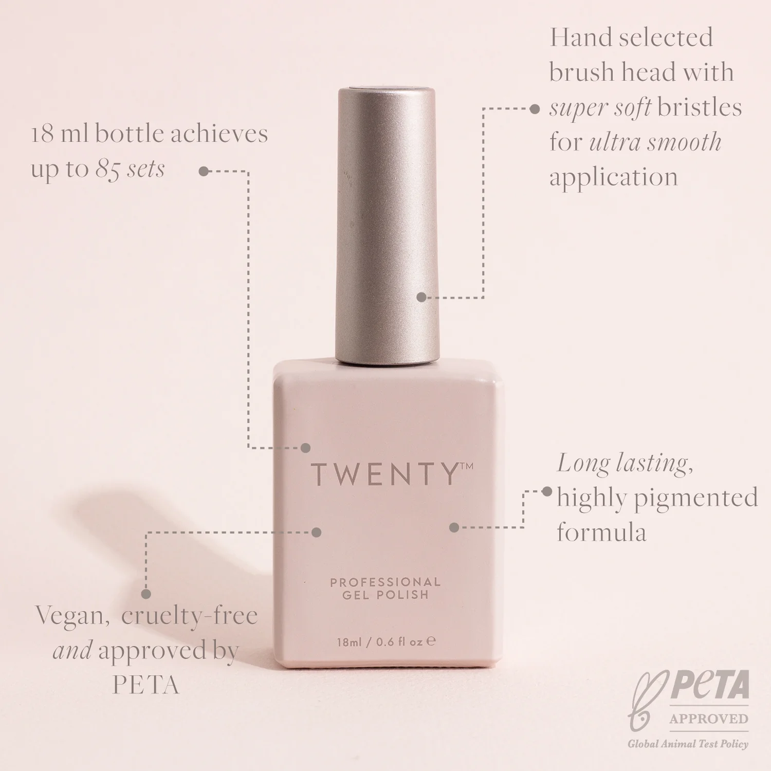 Twenty Pro Gel Colour AFTER DARK 18ml - Afbeelding 4